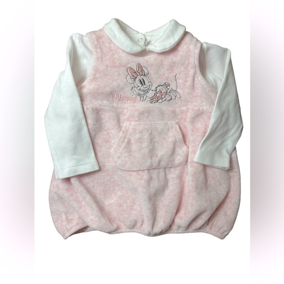 EUC. Disney Baby - Infant girl outfit with top and front jumper - 1-3 months - Picture 3 of 12